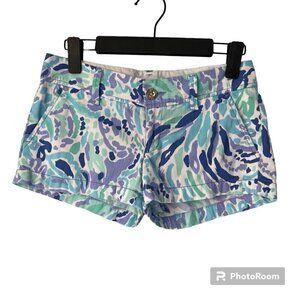 Lilly Pulitzer Shorts Womens Size 00 The Walsh Colorful Bold Coastal Beachy